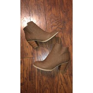 Brown Leather Ankle Boots | Charlotte Russe | SZ 8